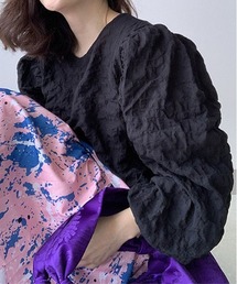 AMELY | シフォンパフスリーブ トップス(シャツ/ブラウス)