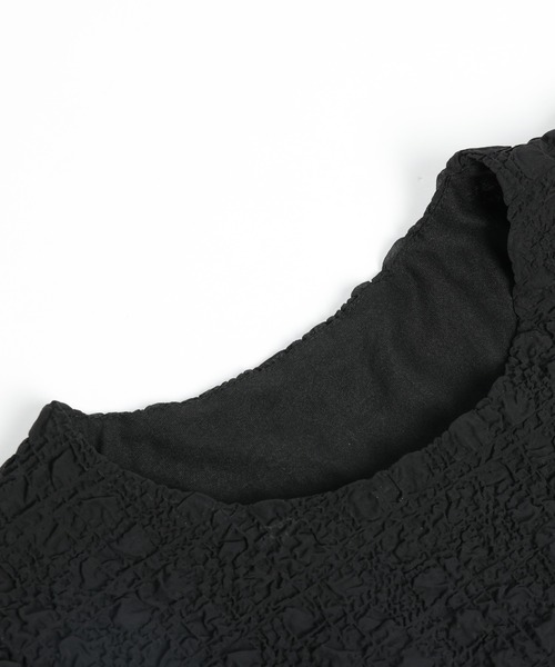 AMELY（エミリー）の「シフォンパフスリーブ トップス（シャツ/ブラウス・レディース・ベージュ/ブラック・FREE）」の11枚目の写真