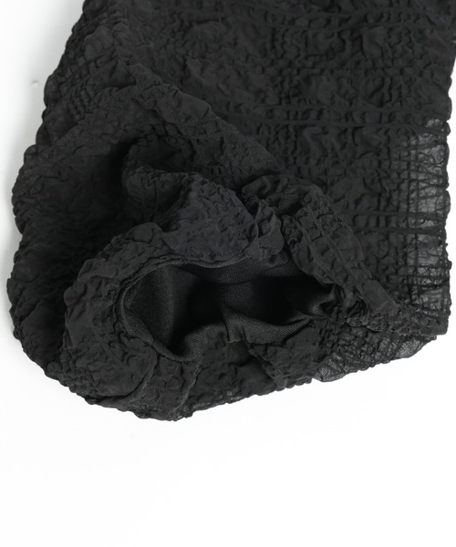 AMELY（エミリー）の「シフォンパフスリーブ トップス（シャツ/ブラウス・レディース・ベージュ/ブラック・FREE）」の14枚目の写真