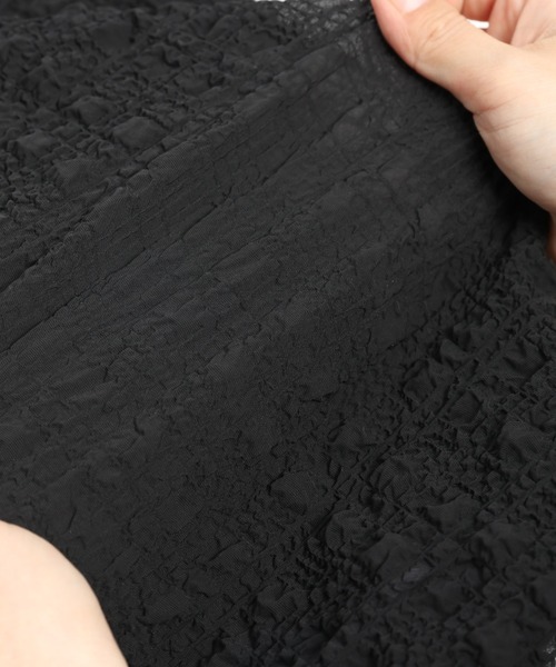 AMELY（エミリー）の「シフォンパフスリーブ トップス（シャツ/ブラウス・レディース・ベージュ/ブラック・FREE）」の18枚目の写真