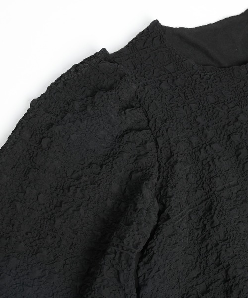 AMELY（エミリー）の「シフォンパフスリーブ トップス（シャツ/ブラウス・レディース・ベージュ/ブラック・FREE）」の12枚目の写真