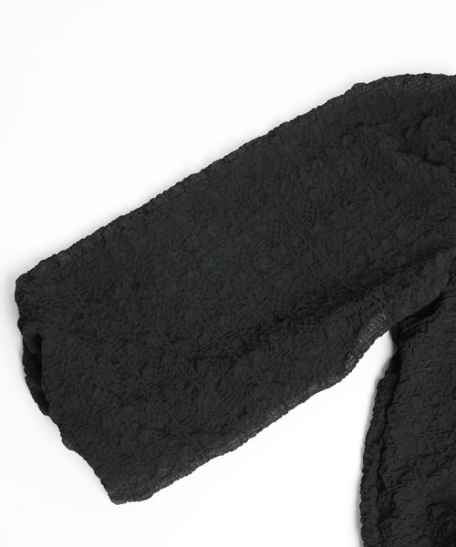 AMELY（エミリー）の「シフォンパフスリーブ トップス（シャツ/ブラウス・レディース・ベージュ/ブラック・FREE）」の13枚目の写真