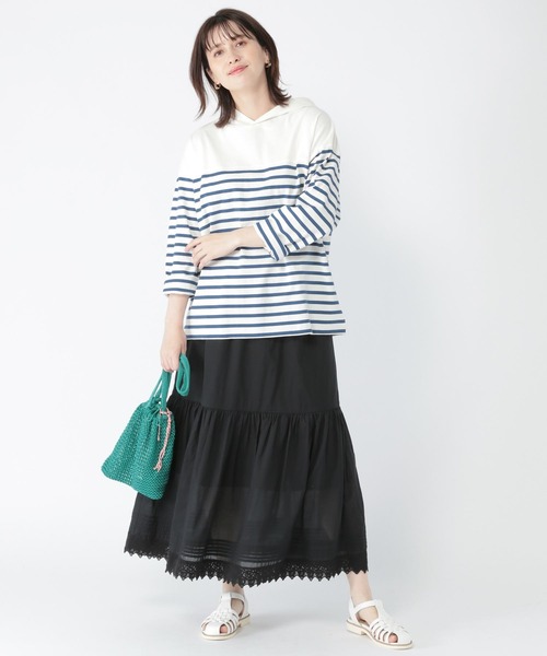 studio CLIP（スタディオクリップ）の「コットンボイルレーススカート（スカート・レディース・ブラック/オフホワイト/ラベンダー・FREE）」の19枚目の写真