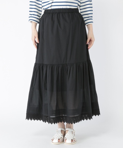 studio CLIP（スタディオクリップ）の「コットンボイルレーススカート（スカート・レディース・ブラック/オフホワイト/ラベンダー・FREE）」の17枚目の写真