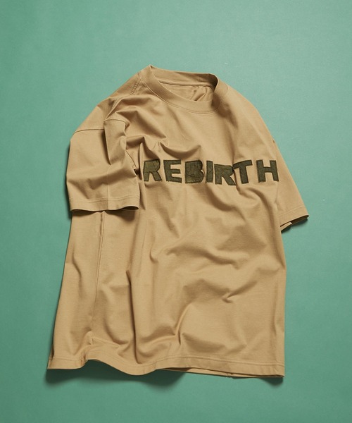 REBIRTH PROJECT(リバースプロジェクト)の「【ユニセックスアイテム】REBIRTH PROJECT/リバースプロジェクト AIRBACK ロゴTシャツ【SOUL COTTON/ソウルコットン】【AIRBACK/エアバック】(Tシャツ/カットソー・メンズ・グレー/バーガンディー/オレンジ/パープル/ネイビー/ブルー/ベージュ/ブラック・S/M/L/XL/XXL)」の4枚目の写真