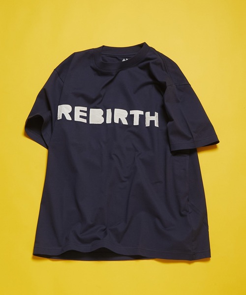 REBIRTH PROJECT(リバースプロジェクト)の「【ユニセックスアイテム】REBIRTH PROJECT/リバースプロジェクト AIRBACK ロゴTシャツ【SOUL COTTON/ソウルコットン】【AIRBACK/エアバック】(Tシャツ/カットソー・メンズ・グレー/バーガンディー/オレンジ/パープル/ネイビー/ブルー/ベージュ/ブラック・S/M/L/XL/XXL)」の5枚目の写真