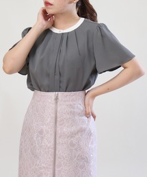 TRUDEA | ２way配色バンドカラーブラウス(シャツ/ブラウス)