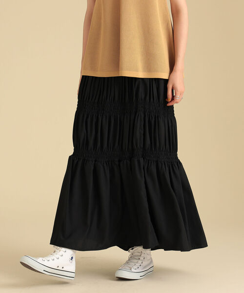 Ray BEAMS（レイビームス）の「Ray BEAMS / ピンタック シャーリング スカート（スカート・レディース・ブラック/ラベンダー・1/0）」の7枚目の写真