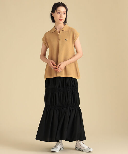 Ray BEAMS（レイビームス）の「Ray BEAMS / ピンタック シャーリング スカート（スカート・レディース・ブラック/ラベンダー・1/0）」の8枚目の写真