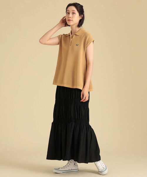 Ray BEAMS（レイビームス）の「Ray BEAMS / ピンタック シャーリング スカート（スカート・レディース・ブラック/ラベンダー・1/0）」の9枚目の写真