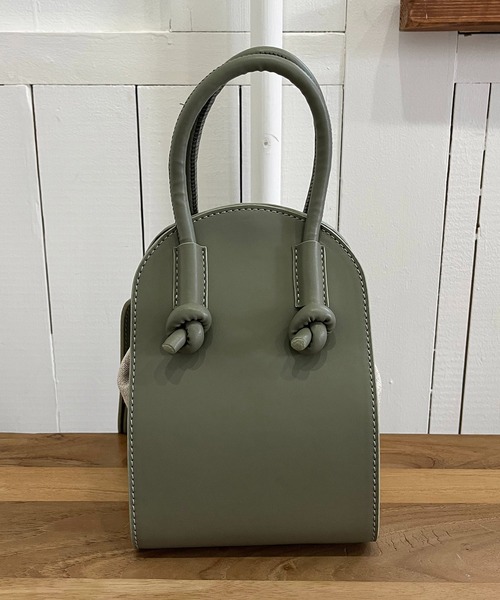 CAPRICIEUX LE'MAGE（カプリシューレマージュ）の「リネン巾着ラウンドショルダーバッグ（ショルダーバッグ・レディース・ブラック/ベージュ/カーキ・FREE）」の12枚目の写真