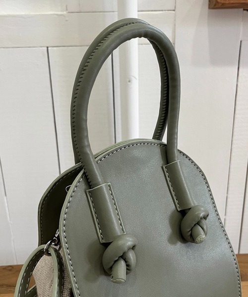 CAPRICIEUX LE'MAGE（カプリシューレマージュ）の「リネン巾着ラウンドショルダーバッグ（ショルダーバッグ・レディース・ブラック/ベージュ/カーキ・FREE）」の14枚目の写真