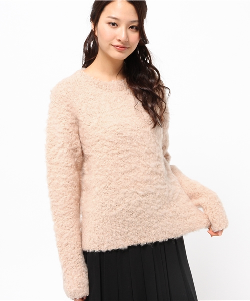 OUTLET（アウトレット）の「【goocy】モコモコKnitプルオーバー（ニット/セーター・レディース・ピンク/ストーン/グレー・FREE）」の3枚目の写真