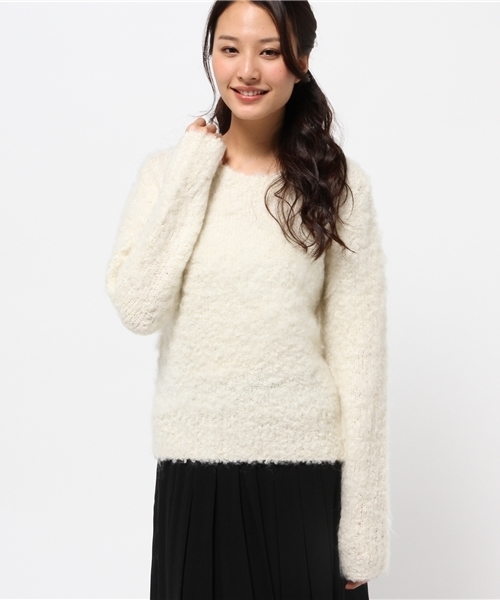 OUTLET（アウトレット）の「【goocy】モコモコKnitプルオーバー（ニット/セーター・レディース・ピンク/ストーン/グレー・FREE）」の2枚目の写真
