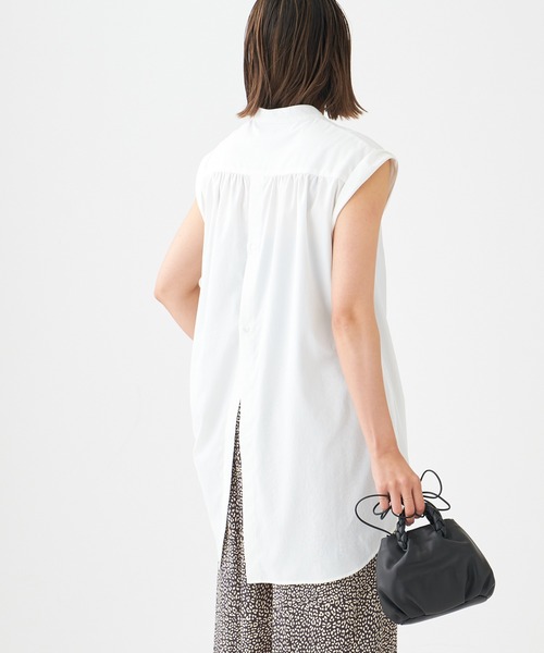 journal standard L'essage（ジャーナルスタンダードレサージュ）の「ピンタックノースリーブシャツ（シャツ/ブラウス・レディース・ホワイト/ブラック/ブラウン系その他・FREE）」の13枚目の写真