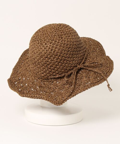 Samansa Mos2(サマンサ モスモス)の「ペーパーワイドハット(ハット・レディース・ベージュ/ブラウン・フリ-)」の3枚目の写真