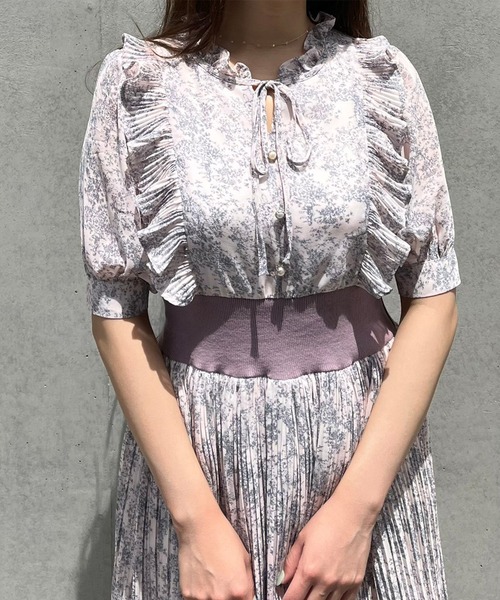 TITTY&CO.（ティティーアンドコー）の「【TITTY&CO.】トワルドジュイプリーツミディワンピース（ワンピース・レディース・ブルー/グレー系その他・X-SMALL/FREE）」の15枚目の写真