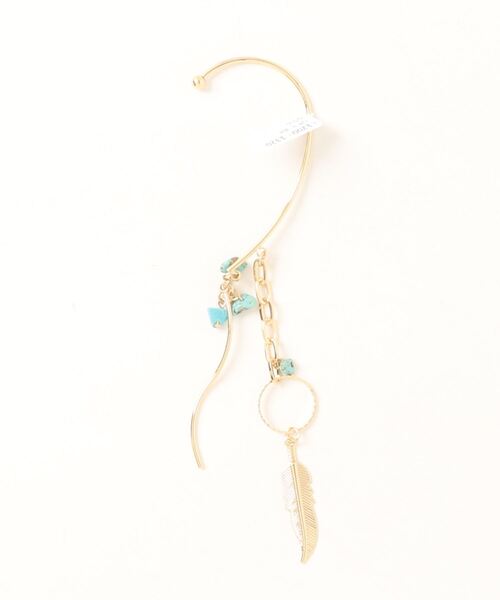 チャイハネ（チャイハネ）の「【チャイハネ】メタルフェザーイヤーフック（イヤーカフ・レディース・シルバー/ゴールド・FREE）」の2枚目の写真