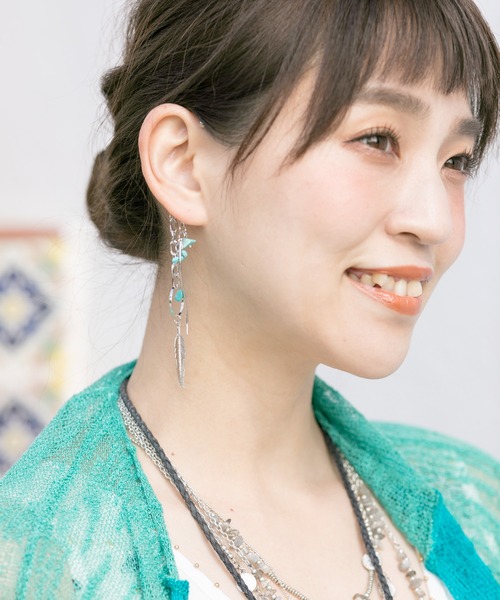 チャイハネ（チャイハネ）の「【チャイハネ】メタルフェザーイヤーフック（イヤーカフ・レディース・シルバー/ゴールド・FREE）」の3枚目の写真