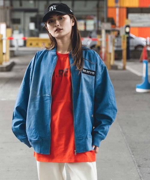 TopIsm（トップイズム）の「RIO.REVIB デニムMA-1（MA-1・メンズ・ネイビー/サックスブルー/ブルー系その他・XL/L）」の2枚目の写真