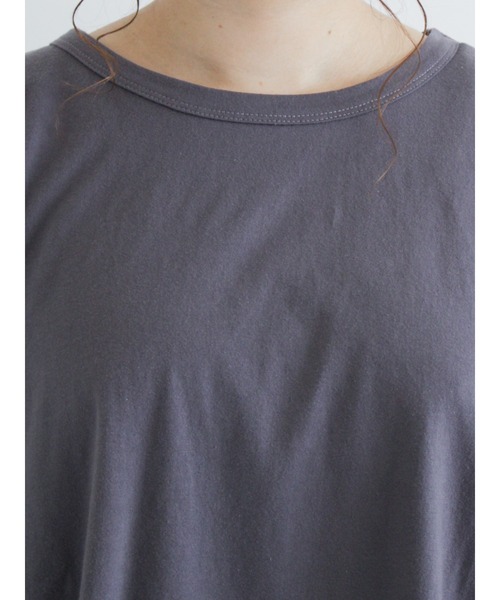 Samansa Mos2（サマンサ モスモス）の「バックレース半袖カットソー（Tシャツ/カットソー・レディース・パープル/ネイビー/オフホワイト/ミント・ﾌﾘ-）」の12枚目の写真