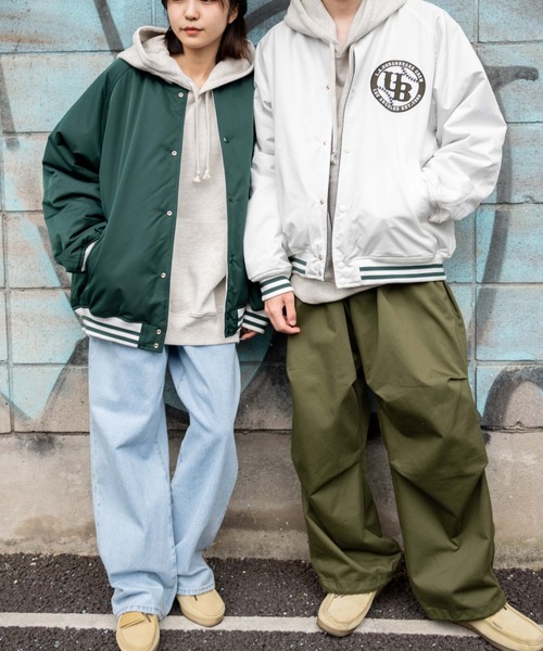 WEGO（ウィゴー）の「WEGO/WEGO/リバーシブル ワッペンスタジャン（スタジャン・レディース・ブラック系その他/ホワイト/パープル/ブラック/イエロー/グリーン系その他/ダークグリーン/グレー/オレンジ/ネイビー・X-LARGE/MEDIUM/LARGE）」の13枚目の写真