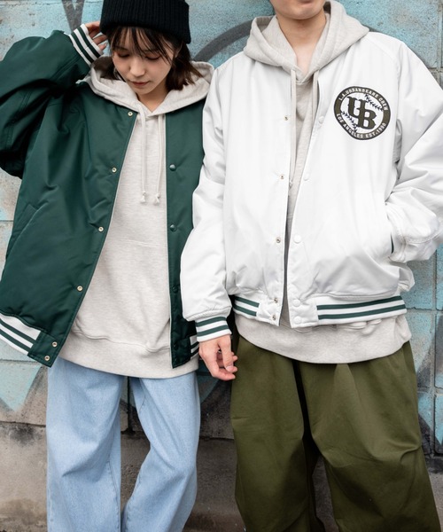 WEGO（ウィゴー）の「WEGO/WEGO/リバーシブル ワッペンスタジャン（スタジャン・レディース・ブラック系その他/ホワイト/パープル/ブラック/イエロー/グリーン系その他/ダークグリーン/グレー/オレンジ/ネイビー・X-LARGE/MEDIUM/LARGE）」の14枚目の写真