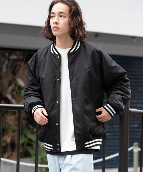 WEGO（ウィゴー）の「WEGO/WEGO/リバーシブル ワッペンスタジャン（スタジャン・レディース・ブラック系その他/ホワイト/パープル/ブラック/イエロー/グリーン系その他/ダークグリーン/グレー/オレンジ/ネイビー・X-LARGE/MEDIUM/LARGE）」の20枚目の写真