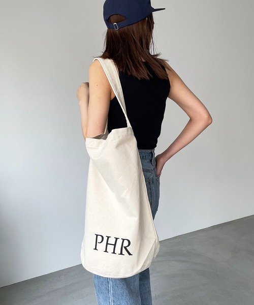 CANAL JEAN(キャナルジーン)の「RCW BLUE LABEL(ブルーレーベル) "PHR"ショルダーキャンバスバッグ(トートバッグ・レディース・ネイビー/ナチュラル・ONE SIZE)」の2枚目の写真