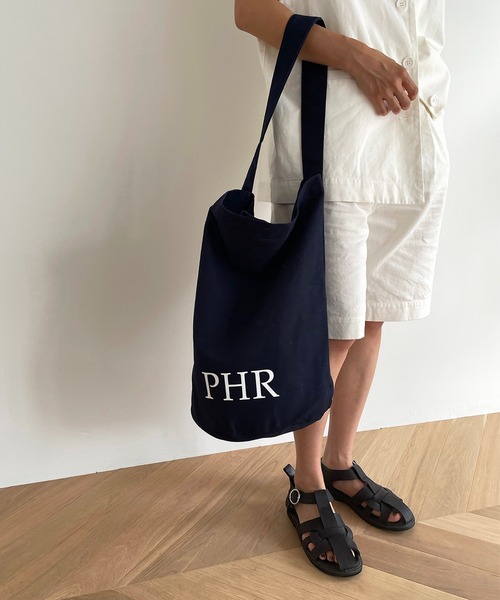 CANAL JEAN(キャナルジーン)の「RCW BLUE LABEL(ブルーレーベル) "PHR"ショルダーキャンバスバッグ(トートバッグ・レディース・ネイビー/ナチュラル・ONE SIZE)」の5枚目の写真