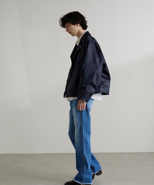 Lui's(ルイス)の「BLADE ダブルライダース(ライダースジャケット・メンズ・ネイビー/ブラック・SMALL/MEDIUM)」の16枚目の写真