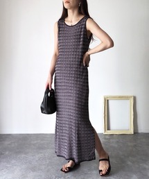 Riberry | ランダムリブ　サイドスリットノースリニットワンピ(ワンピース)