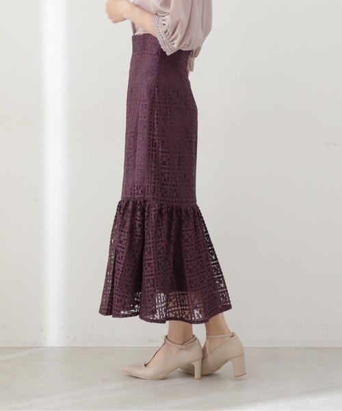 PROPORTION BODY DRESSING（プロポーションボディドレッシング）の「スクエアレースマーメイドスカート / 1212220805（スカート・レディース・パープル/ネイビー/グレー・SMALL/MEDIUM）」の6枚目の写真