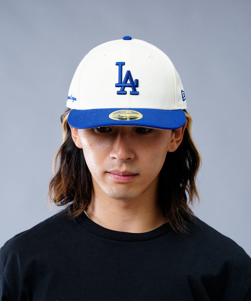 59FIFTY ロサンゼルスドジャース クロームホワイト スレートブルーバイザー NEW ERA（ニューエラ）の「NEW ERA/ニューエラ キャップ