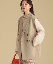 Ray BEAMS | Ray BEAMS / ノースリーブ 4ボタン ダブル ジャケット(ベスト)