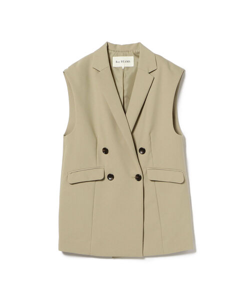 Ray BEAMS（レイビームス）の「Ray BEAMS / ノースリーブ 4ボタン ダブル ジャケット（ベスト・レディース・ダークブラウン/ベージュ・0/1）」の14枚目の写真