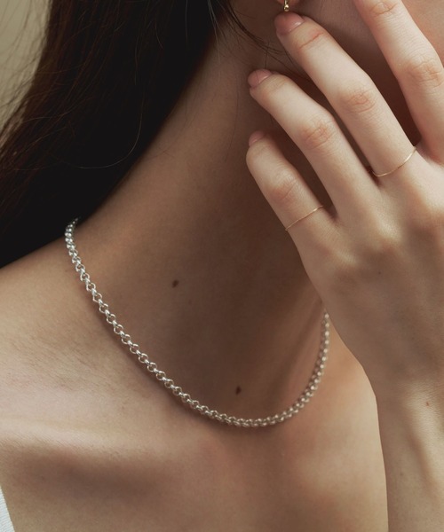 A part by（アパートバイ）の「【一部店舗限定・シルバー925シリーズ】silver925_チェーンネックレス  163458（ネックレス・レディース・シルバー/ゴールド・FREE）」の3枚目の写真