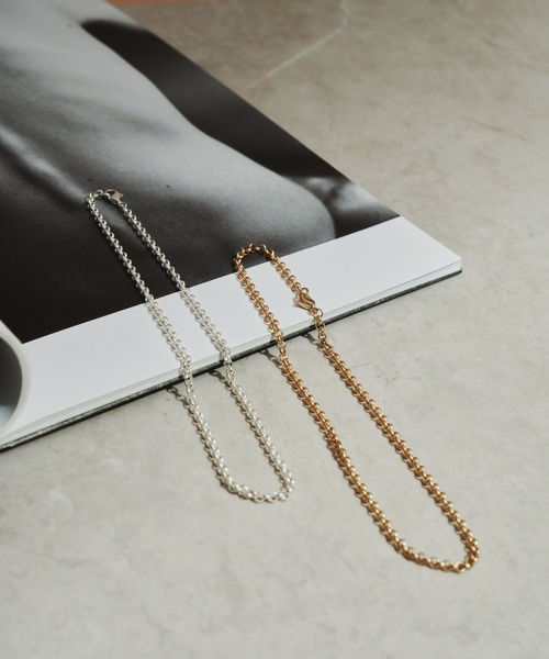 A part by（アパートバイ）の「【一部店舗限定・シルバー925シリーズ】silver925_チェーンネックレス  163458（ネックレス・レディース・シルバー/ゴールド・FREE）」の5枚目の写真