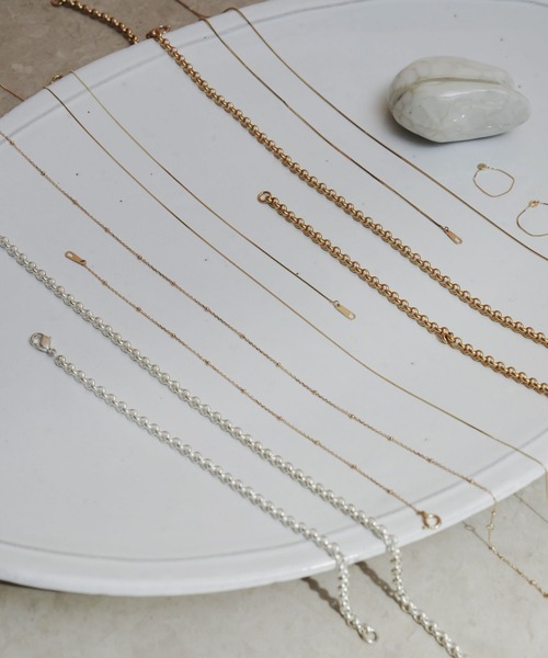 A part by（アパートバイ）の「【一部店舗限定・シルバー925シリーズ】silver925_チェーンネックレス  163458（ネックレス・レディース・シルバー/ゴールド・FREE）」の6枚目の写真