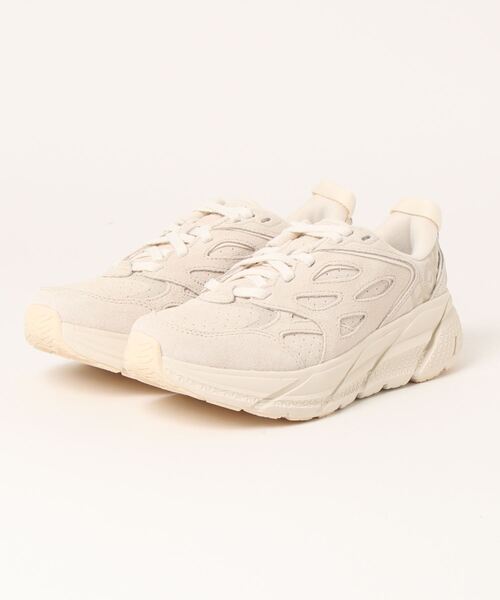 HOKA(ホカ)の「【HOKA ONEONE】CLIFTON L SUEDE(スニーカー・レディース・ホワイト・23cm/23.5cm/24cm/24.5cm)」の1枚目の写真