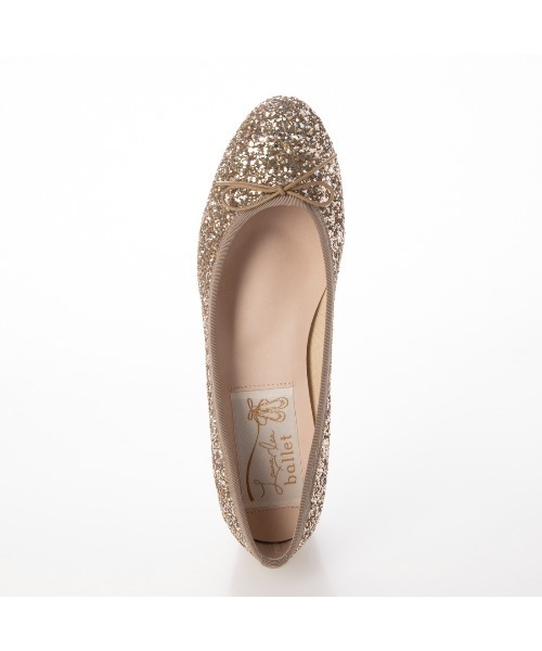 Launa lea ballet（ラウナレア バレエ）の「【新色】ラウンドグリッターバレエシューズ(B5601A)（バレエシューズ・レディース・グレイッシュベージュ/ブラック/シルバー/オフホワイト/ピンクベージュ・22.5cm/23.5cm/24.5cm/23.0cm/24.0cm/25.0cm/22.0cm/25.5cm/26.0cm/21.5cm）」の14枚目の写真