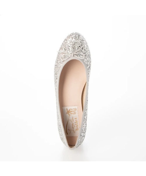 Launa lea ballet（ラウナレア バレエ）の「【新色】ラウンドグリッターバレエシューズ(B5601A)（バレエシューズ・レディース・グレイッシュベージュ/ブラック/シルバー/オフホワイト/ピンクベージュ・22.5cm/23.5cm/24.5cm/23.0cm/24.0cm/25.0cm/22.0cm/25.5cm/26.0cm/21.5cm）」の8枚目の写真
