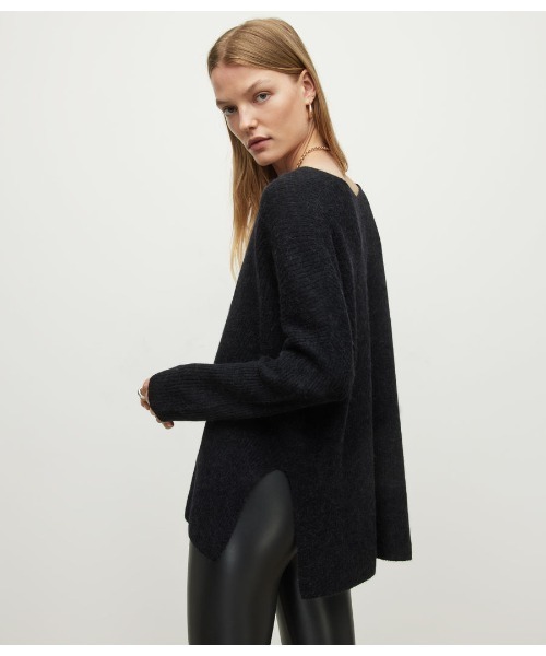 ALLSAINTS（オールセインツ）の「RHODA V-NECK JUMPER | RHODA Vネック ニット・セーター（ニット/セーター・レディース・ブラック・XS/S/M）」の5枚目の写真