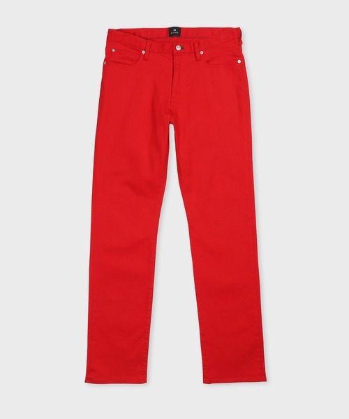 Paul Smith 赤 レザーパンツ ストレート セール】カラーストレッチ ジーンズ / 222109 300Z（デニム