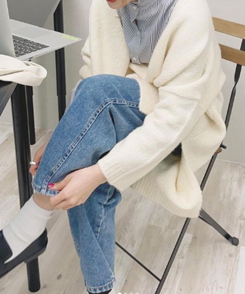 Isn't She?(イズントシー)の「ニットロングカーディガン(カーディガン/ボレロ・レディース・アイボリー・FREE)」の3枚目の写真