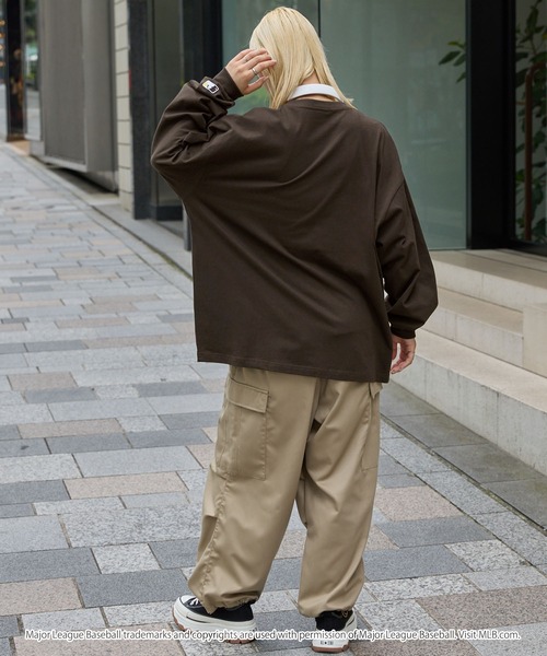 MLB/メジャーリーグベースボール 別注 ワッペン刺繍 ビッグシルエット