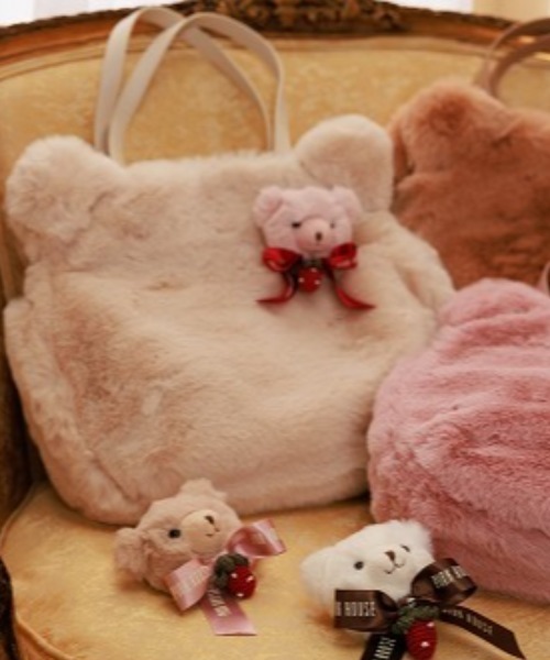 PINK HOUSE(ピンクハウス)の「【PINK HOUSE×misako aoki】クマバッグ(トートバッグ・レディース・ピンク/アイボリー/キャメル・フリー)」の2枚目の写真