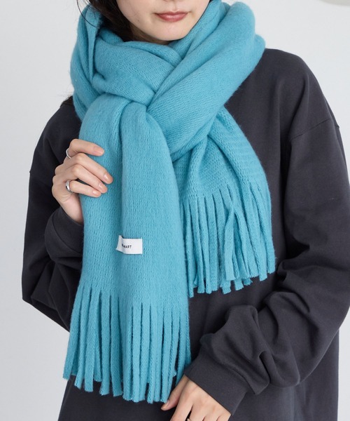 MONO-MART(モノマート)の「ボリュームラッセルカラーマフラー(マフラー・メンズ・ダークグリーン/ブラック/ライトグレー/ベージュ/モカ/チャコール/ネイビー/ライトブルー/ダークオリーブ/アッシュブラウン/ダークグレー/ナチュラル/ダークネイビー/テラコッタ/チェリーレッド/ブルー系・FREE)」の15枚目の写真