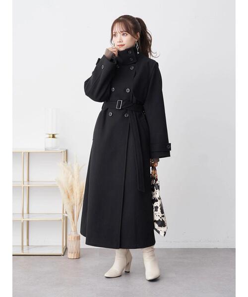 earth music&ecology（アースミュージックアンドエコロジー）の「マルチWAYロングコート（その他アウター・レディース・ブラック/ブラウン/ピンク/ライトベージュ・FREE）」の9枚目の写真