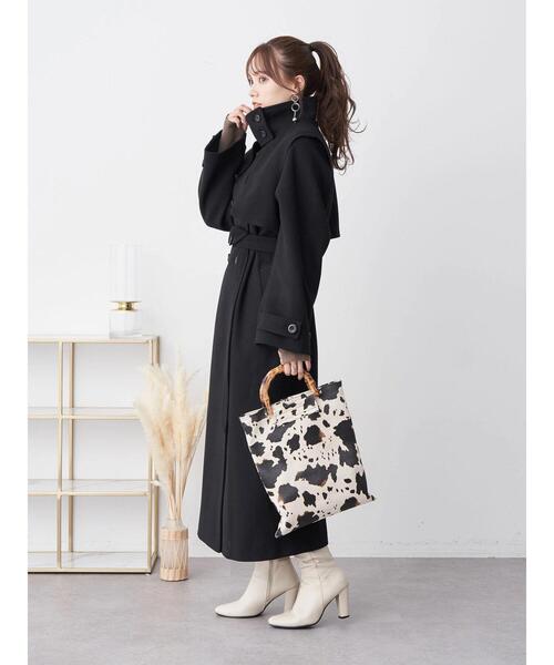 earth music&ecology（アースミュージックアンドエコロジー）の「マルチWAYロングコート（その他アウター・レディース・ブラック/ブラウン/ピンク/ライトベージュ・FREE）」の10枚目の写真